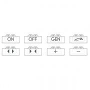 LivingLight Набор вставок для сменных клавиш, 6 вариантов по 5 штук, цвет алюминий