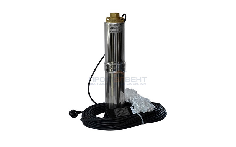 Насос скважинный Водолей БЦПЭ 0,5-63 У (1,27 кВт, Qmax 1,8 м³/ч, Hmax 90 м, кабель 63 м)