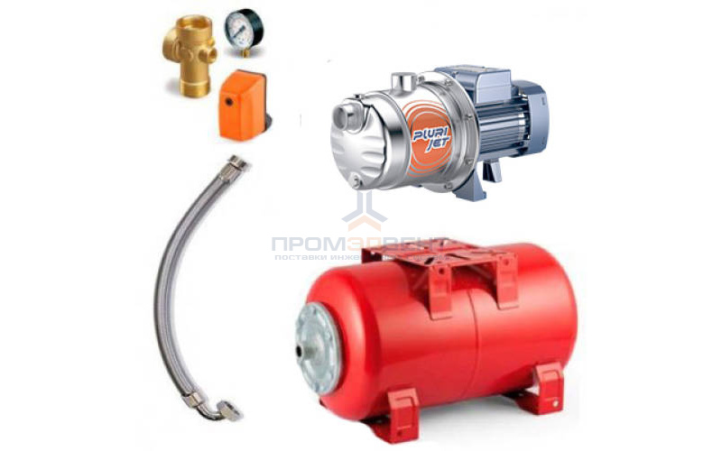 Насосная станция Pedrollo HYDROFRESH PLURIJETm 3/60-N-50CL - 0,37 кВт (Qmax 70 л/мин, с/х)