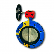 Затвор дисковый поворотный Zetkama 499 A - Ду100 (PN16, Tmax 110°C, ручка-рычаг, диск. нерж сталь)
