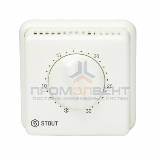 Термостат комнатный проводной STOUT TI-N (с переключателем зима-лето и светодиодом)