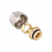 Соединение резьбозажимное VALTEC VT.4410.NVE - 16x2.0 x 3/4"EK (для PEX и PERT труб)