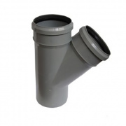 Тройник 45° редукционный для внутренней канализации Valsir - 50 x 40