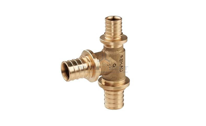 Тройник переходной REHAU PLATINUM - 25 x 16 x 20 (бронза, для труб из сшитого полиэтилена RAUTITAN)