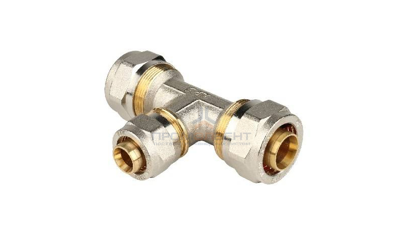 Тройник переходной STOUT - 20 x 20 x 16 (винтовой, для металлопластиковых труб)