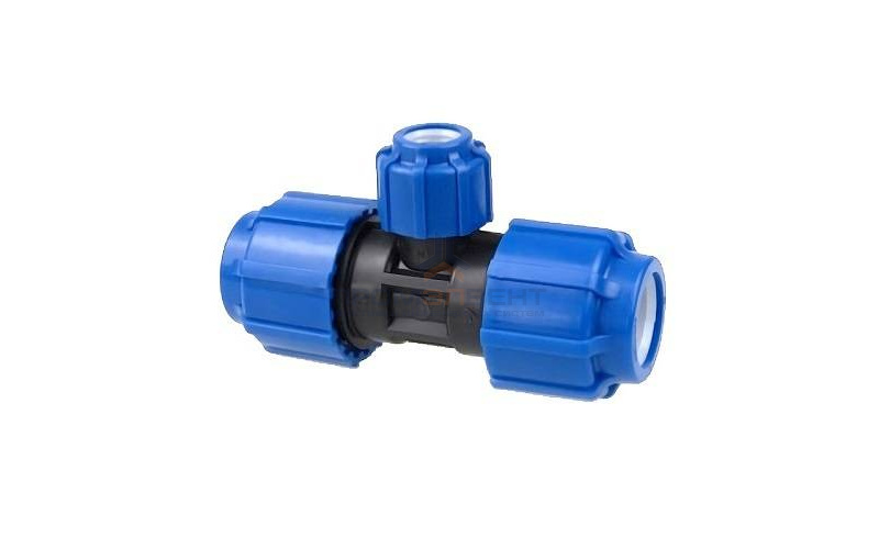 Тройник переходной Политэк  - 40 x 32 x 40 (винтовой, для труб ПНД)