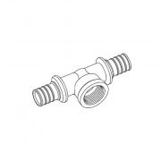 Тройник с переходом на внутреннюю резьбу REHAU MX - 32 x 3/4" (латунь, для труб серии RAUTITAN)