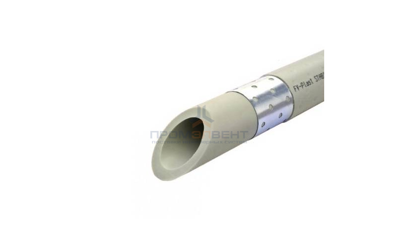 Труба полипропиленовая армированная алюминием FV-Plast STABI - 90×13,2 (PN20, штанга 4м, цв.серый)