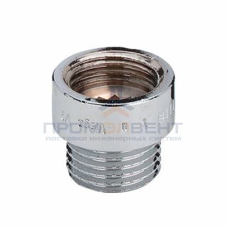 Удлинитель резьбовой Viega 3526 - 1/2" длина 15 мм (ВР/НР, бронза хромированная)