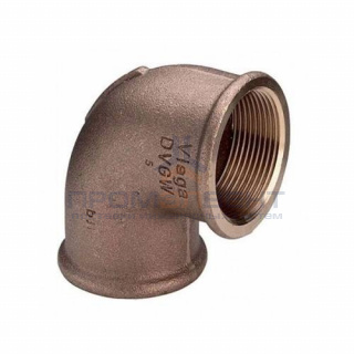 Отвод 90° Viega 3090 - 1"1/2 (ВР/ВР, резьбовой, бронза без покрытия)