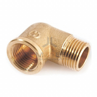 Отвод 90° латунный резьбовой равнопроходный STOUT (НР/ВР) - 1/2"