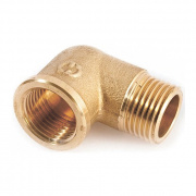 Отвод 90° латунный резьбовой равнопроходный STOUT (НР/ВР) - 2"