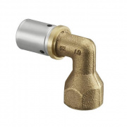 Переход на внутреннюю резьбу угловой Oventrop Cofit P - 20x2.5 x 1/2" (прессовой, бронза)