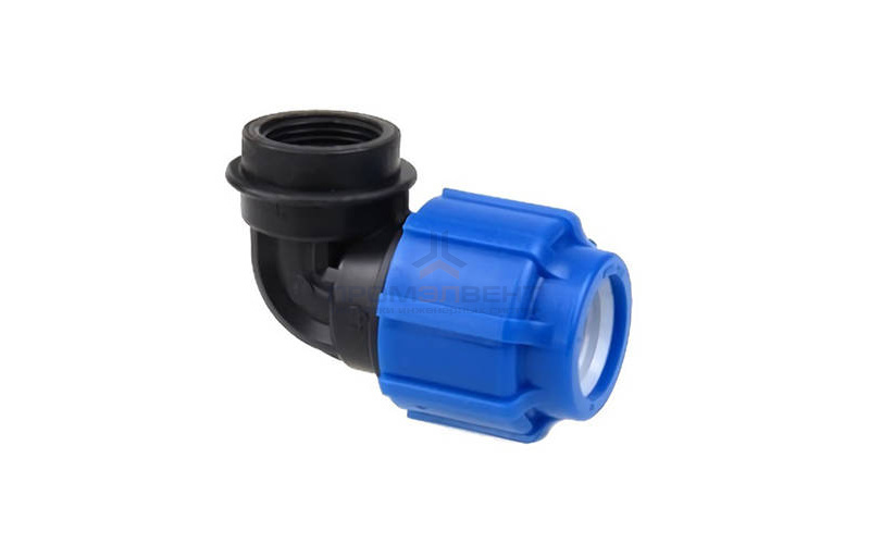 Переход на внутреннюю резьбу угловой Политэк - 40 x 1