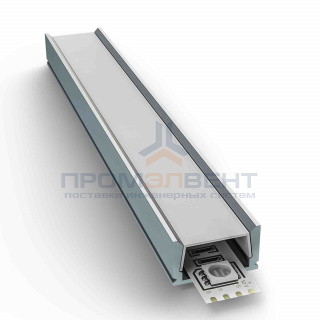 08-01 Профиль алюминиевый для светодиодной ленты, анод., П-образный , накладной, серебро, 15,2х6мм, 2м, индивидуальная упаковка (рассеиватель матовый, заглушки - 2шт.), 3011
