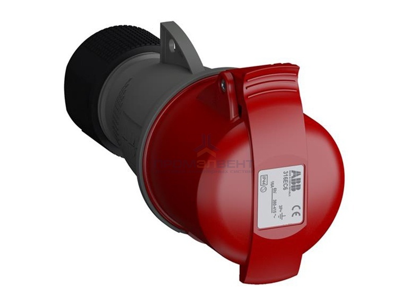 Розетка кабельная Easy&Safe ABB 316EC6 16А 3P+E IP44 6ч