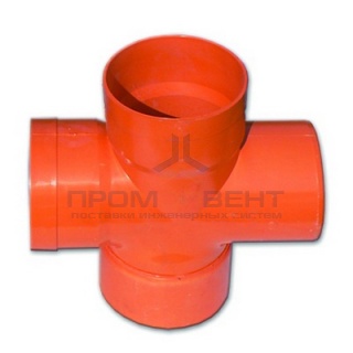 Крестообразное соединение для двустенных труб,90°, полипропилен, д.90 мм DKC