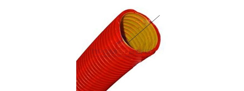 Труба гибкая двустенная для кабельной канализации д.110мм, цвет красный, без протяжки [бухта 100м]