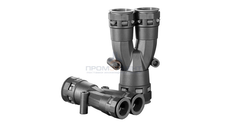 Разветвитель DN 1х36 + 2х29 мм, полиамид, цвет чёрный DKC