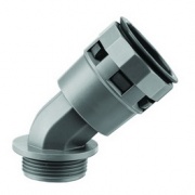 Муфта 45 грд. труба-коробка DN 12 мм, M16х1,5, полиамид, цвет чёрный DKC