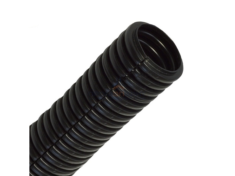 Труба гофрированная ПП д25 разрезная лёгкая HF безгалогенная черная (50м)