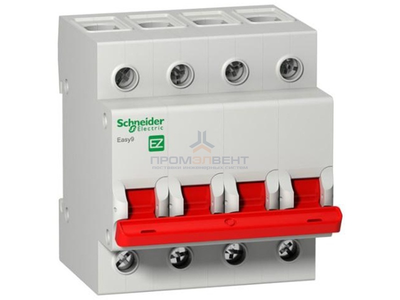 Выключатель нагрузки (модульный рубильник) Easy9 4П 63А 400В Schneider Electric