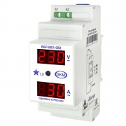 Вольтамперметр ВАР-М01-083  измер. и индикация сетевого напряжения от 20В до 450В и тока от 0 до 63А