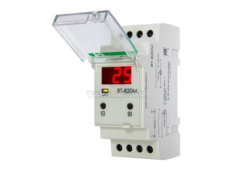 Регулятор температуры RT-820 M 230В, от -20 до +130 гр., гистерезис 1-30 гр., 16А, 1NO