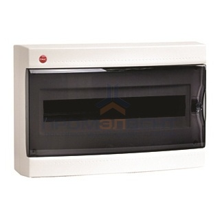 Щиток настен. с дверцей 18мод., IP41, белый, с усил. клеммн.блоком в компл. 1х87318