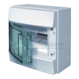 Влагозащищенный настенный бокс ABB Mistral65 8М прозрачная дверь без клеммного блока