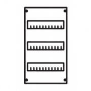 Панель под установку модульных устройств 1ряд/3 рейки высота 450 мм